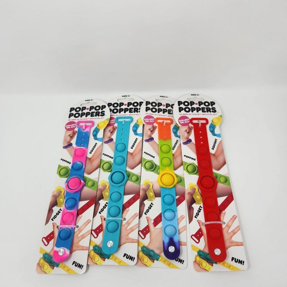 Pop Poppers Fidget Bracelets Set of 4